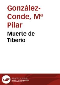 Muerte de Tiberio / Pilar González-Conde | Biblioteca Virtual Miguel de Cervantes