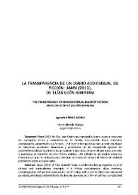 Portada:La transparencia de un diario audiovisual de ficción. \"Mapa\" (2012), de Elías León Siminian / Agustín Gómez Gómez