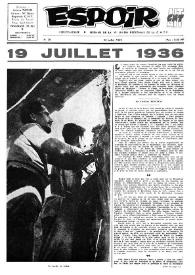 Portada:Espoir : Organe de la VIª Union régionale de la C.N.T.F. Num. 29, 22 juillet 1962