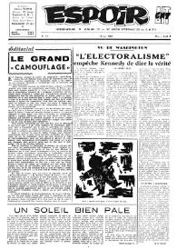 Portada:Espoir : Organe de la VIª Union régionale de la C.N.T.F. Num. 71, 12 mai 1963