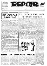 Portada:Espoir : Organe de la VIª Union régionale de la C.N.T.F. Num. 90, 22 septembre 1963