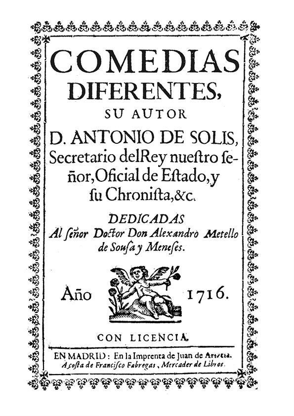 Comedias diferentes / su autor Antonio de Solís | Biblioteca Virtual Miguel de Cervantes