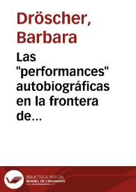 Portada:Las \"performances\" autobiográficas en la frontera de lo político y lo literario: dos memorias (post)sandinistas, Gioconda Belli y Sergio Ramírez / Barbara Dröscher