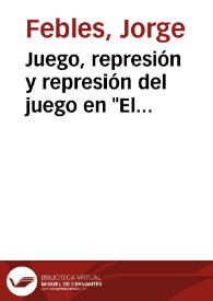 Portada:Juego, represión y represión del juego en \"El centerfielder\" de Sergio Ramírez / Jorge Febles