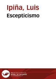 Portada:Escepticismo / Luis Ipiña (hijo)