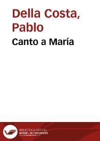 Portada:Canto a María / Pablo Della Costa (hijo)