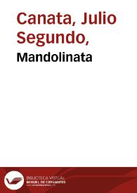 Portada:Mandolinata / Julio S. Canata