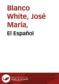 Portada:El Español / J. M. Blanco White