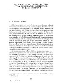 Portada:En torno a la figura, la obra y la significación intelectual de Juan Montalvo / José Luis Abellán