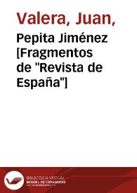 Portada:Pepita Jiménez [Fragmentos de "Revista de España"]