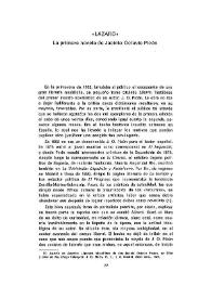 "Lázaro", la primera novela de Jacinto Octavio Picón / Nelly Clémessy | Biblioteca Virtual Miguel de Cervantes
