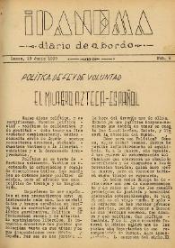 Portada:Ipanema : diario de a bordo. Núm. 6, 19 de junio de 1939
