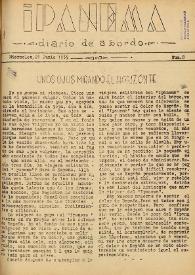 Portada:Ipanema : diario de a bordo. Núm. 8, 21 de junio de 1939