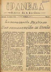 Portada:Ipanema : diario de a bordo. Núm. 12, 25 de junio de 1939