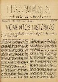 Portada:Ipanema : diario de a bordo. Núm. 20, 2 de julio de 1939