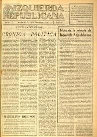 Portada:Izquierda Republicana. Año II, núm. 7, 15 de febrero de 1945