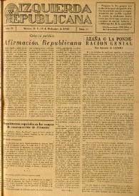 Portada:Izquierda Republicana. Año II, núm. 17, 15 de diciembre de 1945