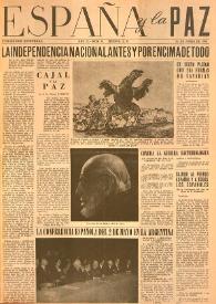 Portada:España y la paz. Año II, núm. 13, 1 de junio de 1952