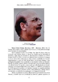 Manuel Salvat Dalmau (Barcelona, 1925 - Barcelona, 2012) [Semblanza] / Philippe Castellano | Biblioteca Virtual Miguel de Cervantes