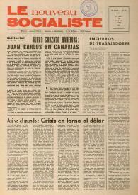 Portada:Le Nouveau Socialiste. 2e Année, numéro 21, jeudi 15 mars 1973