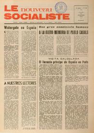 Portada:Le Nouveau Socialiste. 2e Année, numéro 40, jeudi 15 novembre 1973