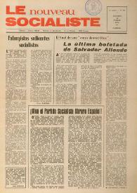 Portada:Le Nouveau Socialiste. 3e Année, numéro 46, vendredi 15 février 1974