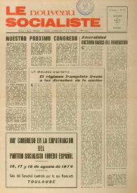 Portada:Le Nouveau Socialiste. 3e Année, numéro 57, mercredi 31 juillet 1974
