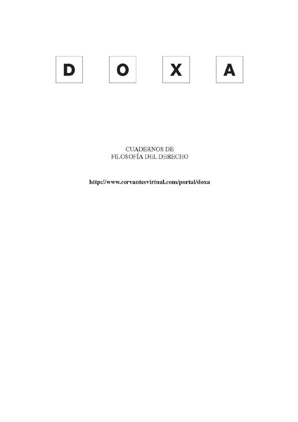 Doxa. Cuadernos de Filosofía del Derecho. Núm. 36, 2013 | Biblioteca Virtual Miguel de Cervantes