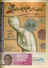 Portada:Generación XXI : revista universitaria de difusión gratuita. Núm. 50, 1.ª Quincena de febrero 2001