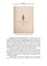 Portada:Edicions de la Rosa dels Vents (1936-1938) [Semblanza]  / Josep Mengual Català