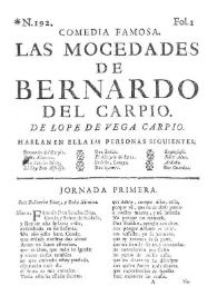 Comedia famosa, Las mocedades de Bernardo del Carpio / de Lope de Vega Carpio | Biblioteca Virtual Miguel de Cervantes