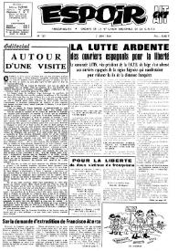Portada:Espoir : Organe de la VIª Union régionale de la C.N.T.F. Num. 127, 7 juin 1964