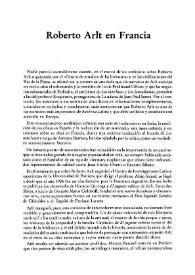 Roberto Arlt en Francia / Fernando Aínsa | Biblioteca Virtual Miguel de Cervantes