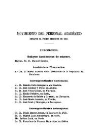 Portada:Movimiento del personal académico durante el primer semestre de 1883