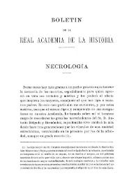 Portada:Necrología del Sr. D. Antonio Delgado y Hernández / A. M. Fabié