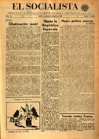 Portada:El Socialista (Argel). Núm. 29, 25 de agosto de 1945