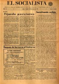 Portada:El Socialista (Argel). Núm. 32, 15 de septiembre de 1945