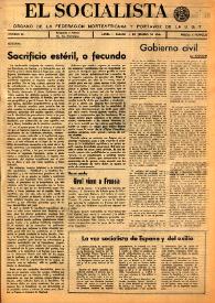 Portada:El Socialista (Argel). Núm. 50, 2 de febrero de 1946