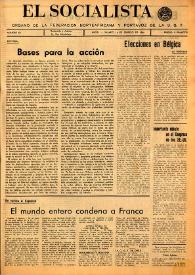 Portada:El Socialista (Argel). Núm. 52, 16 de febrero de 1946