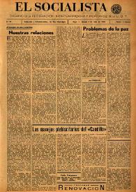 Portada:El Socialista (Argel). Núm. 71, 6 de julio de 1946
