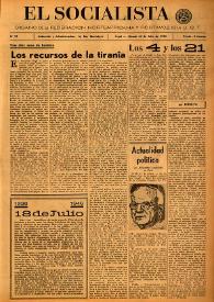 Portada:El Socialista (Argel). Núm. 72, 20 de julio de 1946
