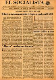 Portada:El Socialista (Argel). Núm. 79, 7 de septiembre de 1946