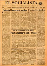 Portada:El Socialista (Argel). Núm. 86, 2 de noviembre de 1946