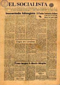 Portada:El Socialista (Argel). Núm. 106, 5 de abril de 1947