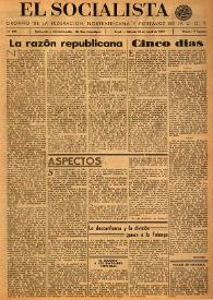 Portada:El Socialista (Argel). Núm. 107, 12 de abril de 1947