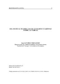 Del texto al teatro: Fileno, Zambardo y Cardonio sobre las tablas / Sara Sánchez Hernández | Biblioteca Virtual Miguel de Cervantes