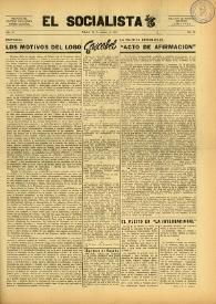 Portada:El Socialista (México D. F.). Año VI, núm. 38, marzo de 1948
