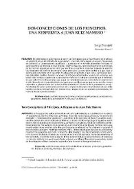 Portada:Dos concepciones de los principios. Una respuesta a Juan Ruiz Manero / Luigi Ferrajoli