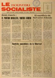 Portada:Le Nouveau Socialiste. 4e Année, numéro 74, jeudi 15 mai 1975