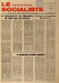 Portada:Le Nouveau Socialiste. 4e Année, numéro 81, mercredi 1 octobre 1975